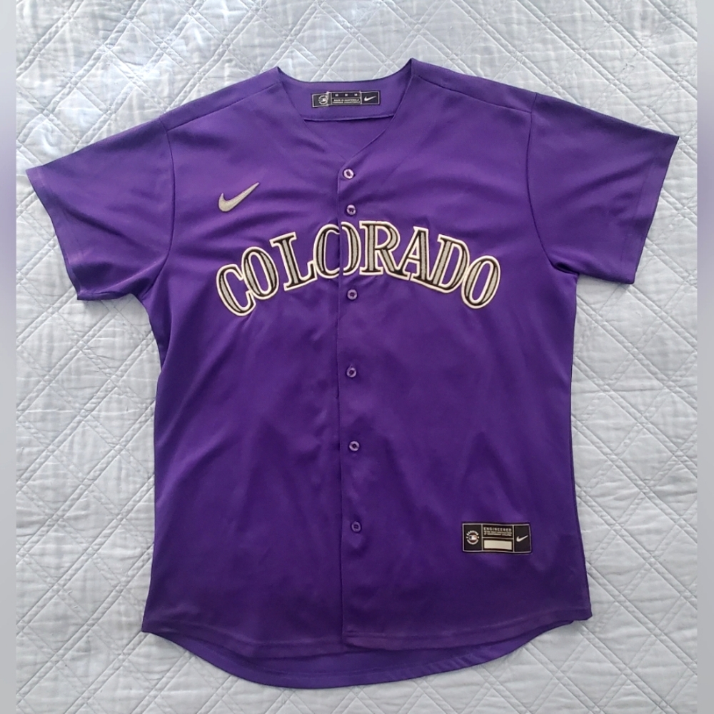 Colorado Rockies #28 Arenado Licensed Official MLB Nike Baseball Jersey, M